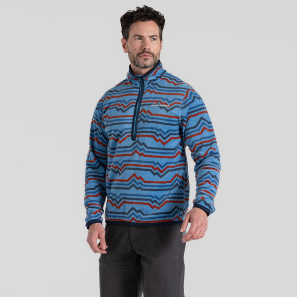 Craghoppers Mens Tully Overhead Half Zip Fleece-BLUE