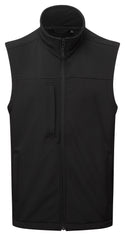 Fort Mens Breckland Windproof Breathable Fleece Lined Softshell Bodywarmer-BLACK