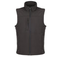 Fort Mens Breckland Windproof Breathable Fleece Lined Softshell Bodywarmer-BLACK