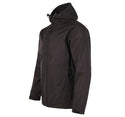 Tuff Stuff Mens Holkham Water Repellant Breathable Windproof Hooded Softshell Work Jacket-BLACK