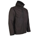 Tuff Stuff Mens Holkham Water Repellant Breathable Windproof Hooded Softshell Work Jacket-BLACK