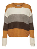 JDY Ladies Badut Long Sleeve knitted Pullover-OCHRE