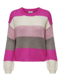 JDY Ladies Badut Long Sleeve knitted Pullover-FUCHSIA