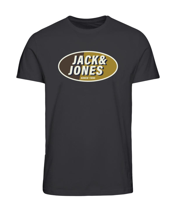 Jack & Jones Mens Ray 100% Cotton Regular Fit T-Shirt-BLACK