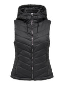 JDY Ladies Ebonie Hooded Bodywarmer-PHANTOM