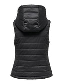 JDY Ladies Ebonie Hooded Bodywarmer-PHANTOM