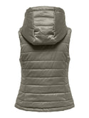 JDY Ladies Ebonie Hooded Bodywarmer-VETIVER