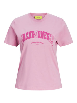 JJXX Ladies Ava 100% Cotton Regular Fit T-Shirt-MAUVE