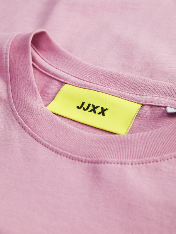 JJXX Ladies Ava 100% Cotton Regular Fit T-Shirt-MAUVE