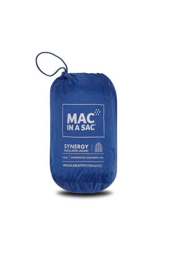 Mac In A Sac Mens Synergy Insulated Packable Jacket-SAPPHIRE