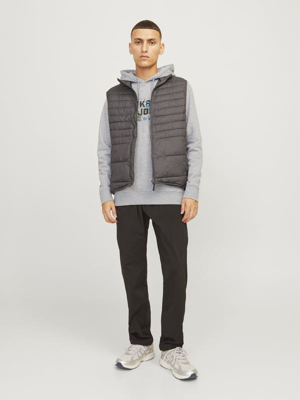 Jack & Jones Mens Regular Fit Outdoor Hoody-LIGHT GREY