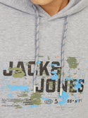 Jack & Jones Mens Regular Fit Outdoor Hoody-LIGHT GREY