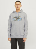 Jack & Jones Mens Regular Fit Outdoor Hoody-LIGHT GREY