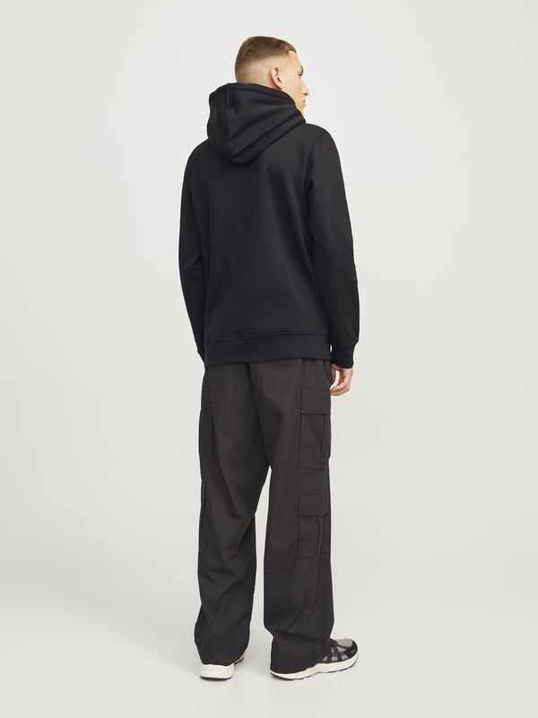 Jack & Jones Mens Regular Fit Outdoor Hoody-BLACK