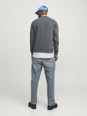 Jack & Jones Mens Vesterbro Relaxed Fit Crew Neck Sweatshir-IRON