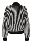 JDY Ladies Ally Striped Pullover-BLACK