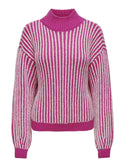 JDY Ladies Ally Striped Pullover-ROSE