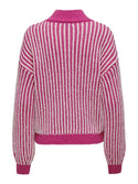 JDY Ladies Ally Striped Pullover-ROSE