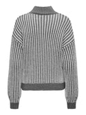 JDY Ladies Ally Striped Pullover-CLOUD