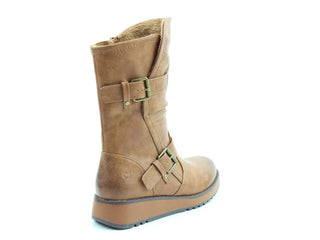 Heavenly Feet Ladies Mid Calf Vegan Friendly Hannah Boot-TAN