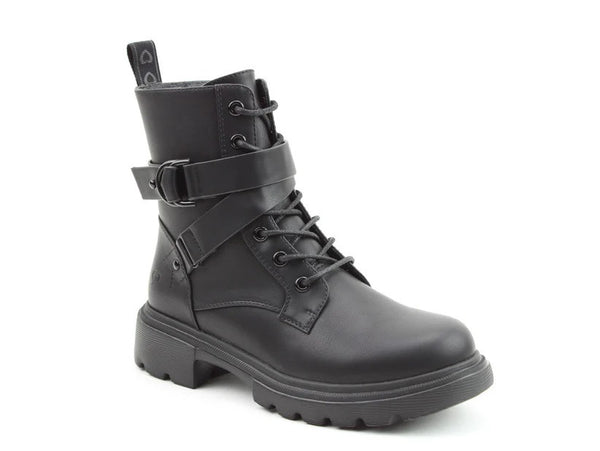 Heavenly Feet Ladies Vegan Friendly Litesole Leni Boot-BLACK