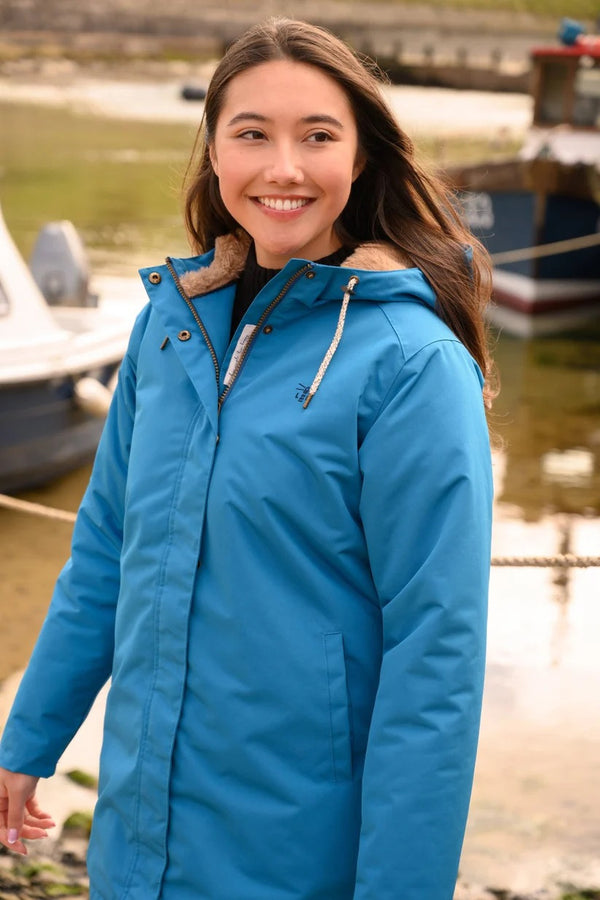 Lighthouse Ladies Waterproof Breathable Windproof Scarlett Mid-hip Coat-TEAL