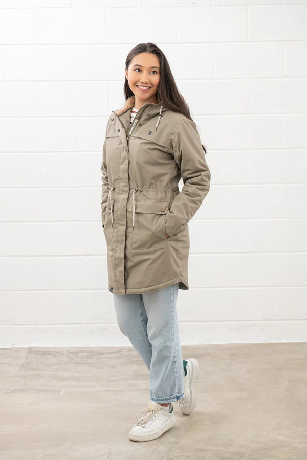 Lighthouse Ladies Waterproof Windproof Breathable Isobel 3/4 Length Coat-MOCHA