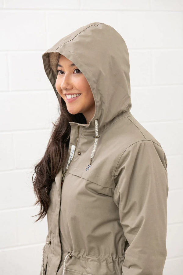 Lighthouse Ladies Waterproof Windproof Breathable Isobel 3/4 Length Coat-MOCHA