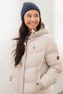 Lighthouse Ladies Relaxed Fit Long Water Repellent Savannah Padded Coat-CREAM