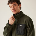 Regatta Mens Frankie Half Zip Fleece-DARK KHAKI