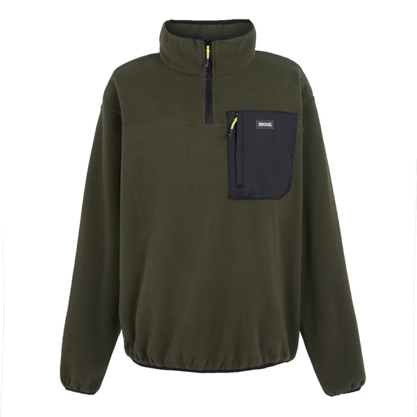 Regatta Mens Frankie Half Zip Fleece DARK KHAKI