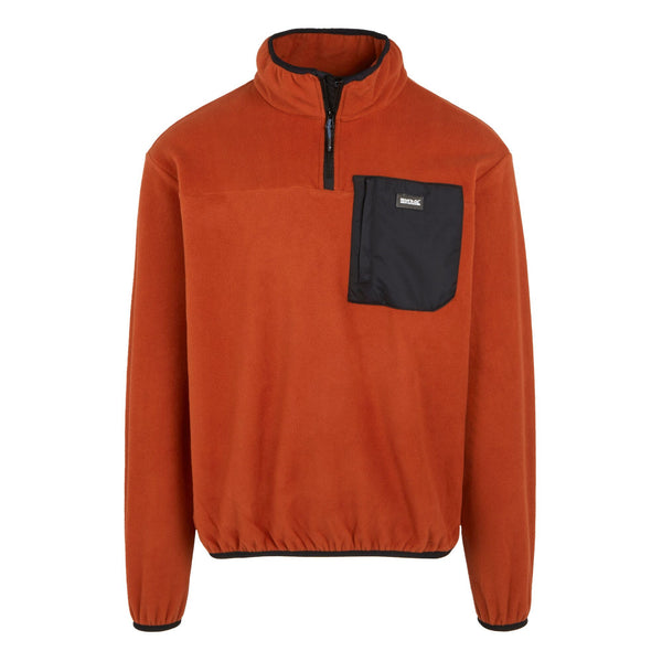 Regatta Mens Frankie Half Zip Fleece-OCHRE