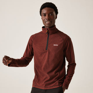 Regatta Mens Montes Half Zip Fleece-OCHRE