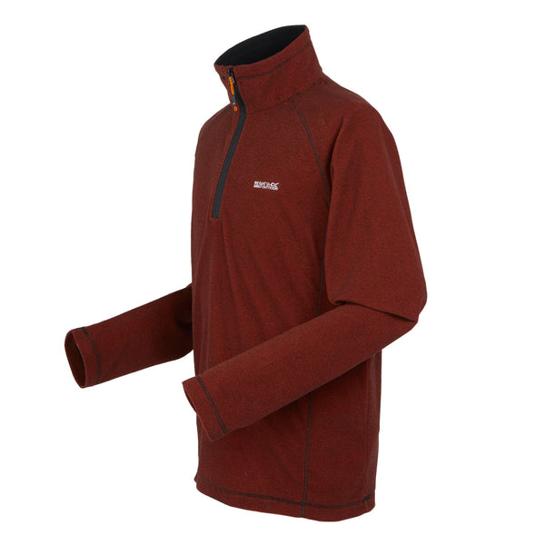 Regatta Mens Montes Half Zip Fleece-OCHRE