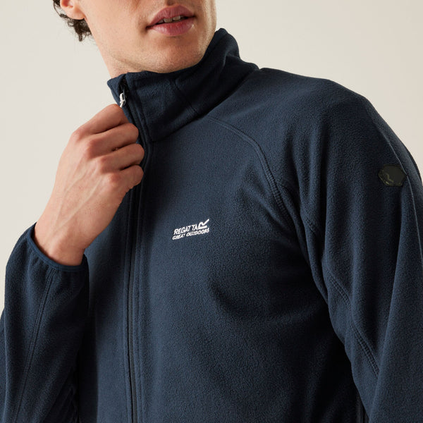 Regatta Mens Hadfield Full Zip Fleece-NAVY