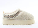 Heavenly Feet Ladies Vegan Friendly Platform Cosetto Back-in Slipper-BEIGE