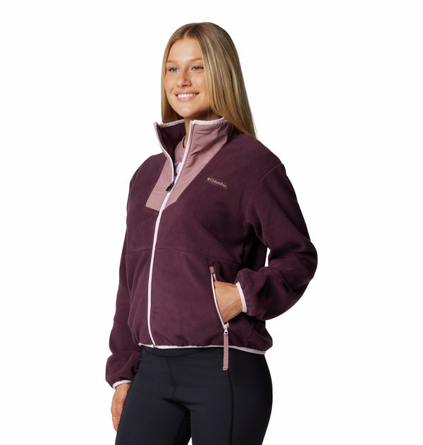 Columbia Ladies Sequoia Grove Regular Fit Cropped Full Zip Fleece - MOONVISTA