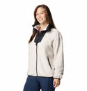 Columbia Ladies Sequoia Grove Regular Fit Cropped Full Zip Fleece - STONE