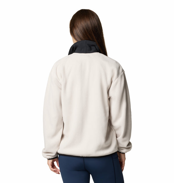 Columbia Ladies Sequoia Grove Regular Fit Cropped Full Zip Fleece - STONE