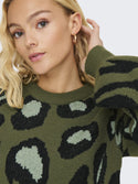 JDY Ladies Lorraine Regular Fit Long Sleeved Knit Pullover-MOSS