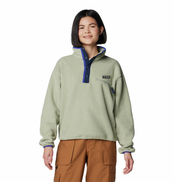 Columbia Ladies Helvetia II Cropped Half Snap Regular Fit Fleece-SAFARI