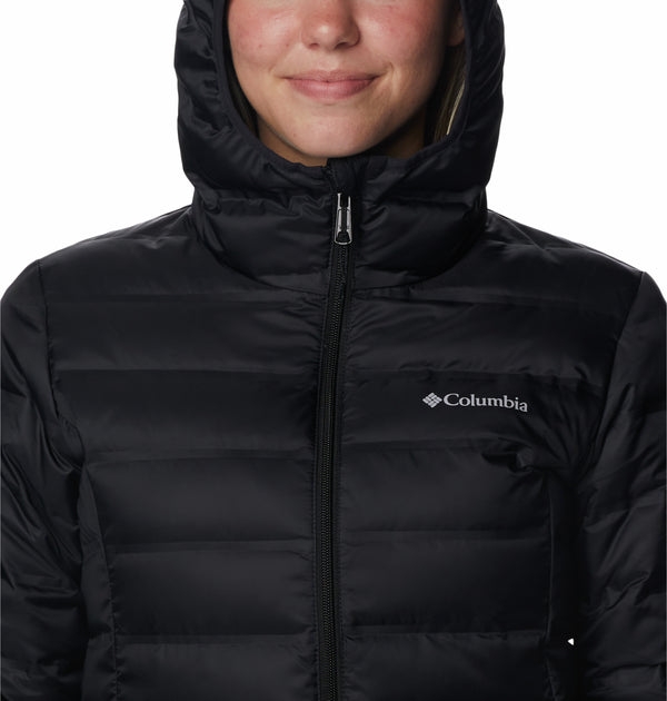 Columbia Ladies Lake 22 II Down Long Hooded Jacket-BLACK