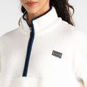 Dare2b Ladies Slide Out Half Zip Borg Fleece-CREAM