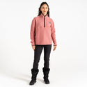 Dare2b Ladies Slide Out Half Zip Borg Fleece-ROSE