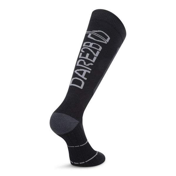 Dare2b Ladies Technical Ski Sock-BLACK EBONY