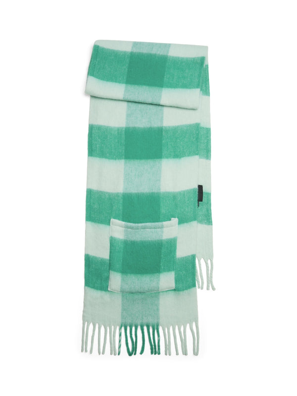 Pieces Ladies Rea Long Scarf-GREEN