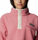 Columbia Ladies Helvetia II Cropped Half Snap Regular Fit Fleece-PINK