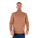 Mineral Mens ALTIS Half Zip Sweatshirt-CARAMEL