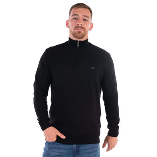 Mineral Mens ALTIS Half Zip Sweatshirt-BLACK