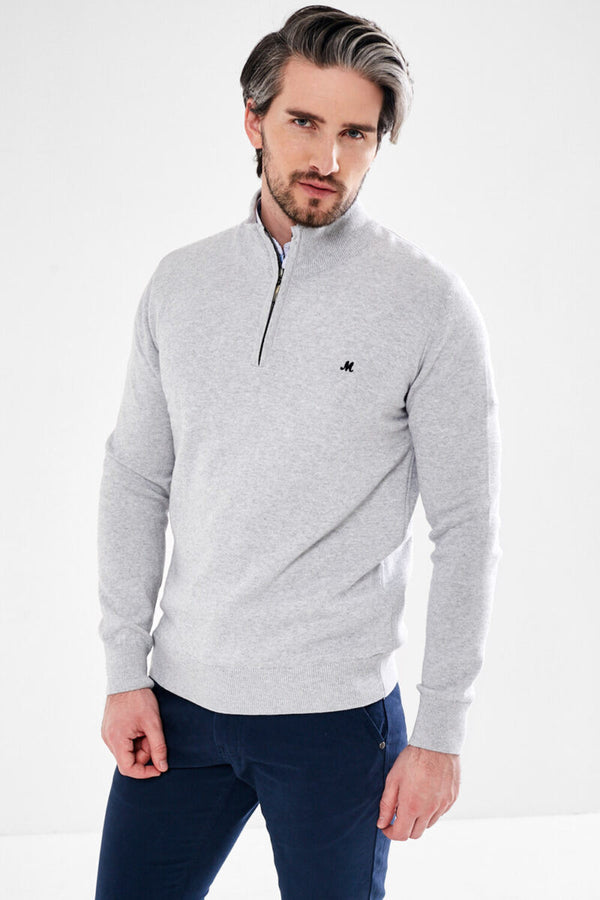 Mineral Mens ALTIS Half Zip Sweatshirt-GREY